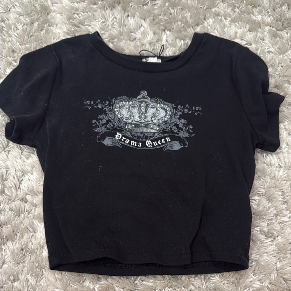 Garage Black 'Drama Queen' Kids Tee